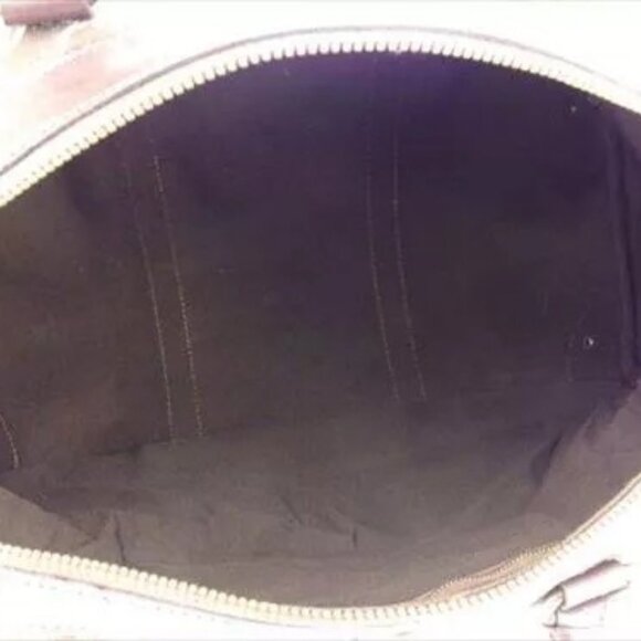 Celine Boston bag Macadam Brown Canvas Leather Woman Authentic Used - Picture 9 of 11